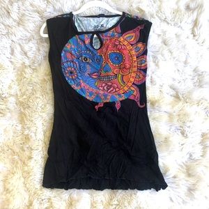 Mexican style black shirt